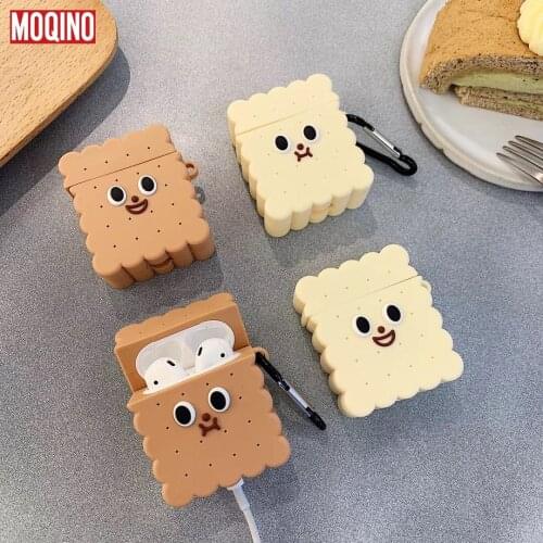 Cookie For Airpods Air Pods Silicone Case Protective Cover Pouch Anti Lost Protector Fundas Accessories