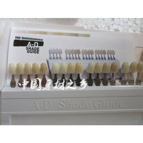 Dental materials denture Swatches 16 colors shade guide Doctor-patient communication free shipping