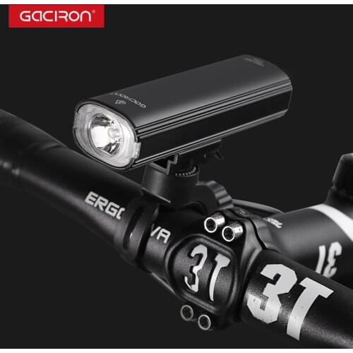 Gaciron Helmet Mounting Bicycle Light Set 600 lumen 2 in 1 USB Rechargeable Waterproof LED Front Rear Bike Flashlights 2500 mAh