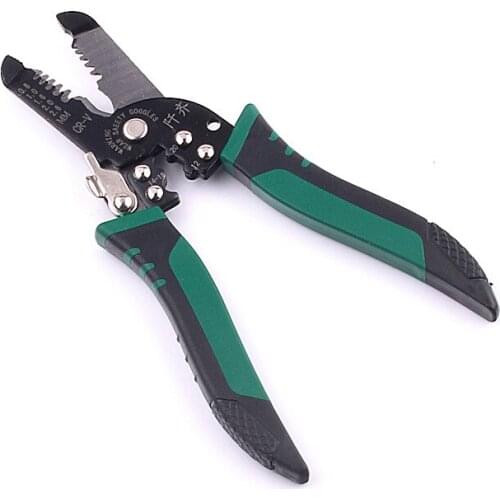 2 in 1 Wire Cable Scissor Cutter Wire Stripper Wire Cutting Pressing Stripping Pliers Electrician Hand Tools