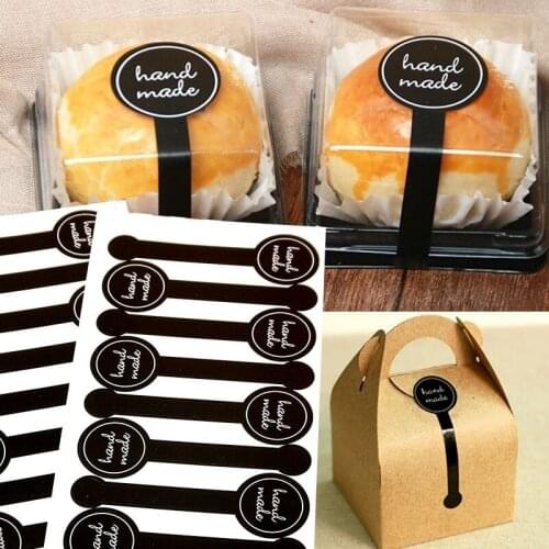 200pcs Hand Made Self Adhesive Sealing Sticker Labels for Tins Boxes Bags DIY Hand Made for Gift