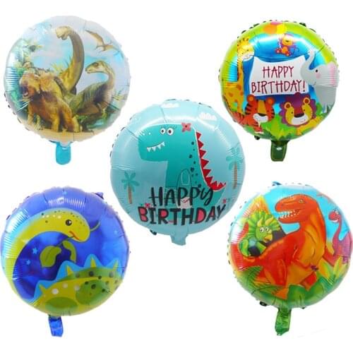 5pcs 18inch Jungle Theme Party Decoration Balloon Forest Animals Foil Helium Balloon Children Birthday Party Decor Supply Globos