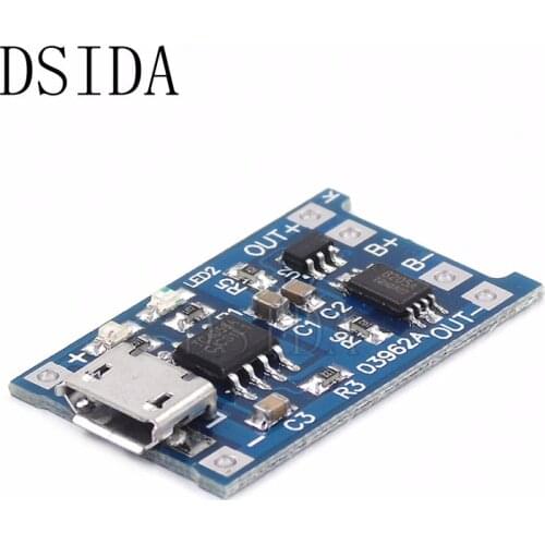 5PCS High Quality 5V 1A Micro USB 18650 Lithium Battery Charging Board Charger Module+Protection Dual Functions
