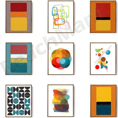 Abstract Mid-Century Modern Prints-Mid-Century Immortal Mid-term Art Prints-Abstract Art Prints-Geometric Graphic Wall Art Poste