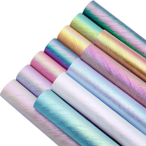 David accessories 20*33cm Pearlescent Iridescent Synthetic Leather for Patchwork Faux Leather Fabric for Bows DIY,1Yc9995