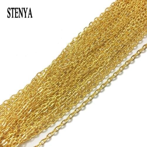 Stenya Flat Tiny Links Linked-Opened Chain Tassels Necklace Earrings Dangle Charms Making 3meter Cable Chains Finding