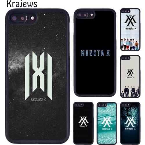 Krajews Monsta X Kpop Band Logo Phone Case Cover For iPhone 5 6s 7 8 plus X XR XS 11 12 pro max Samsung Galaxy S7 S8 S9 S10 plus