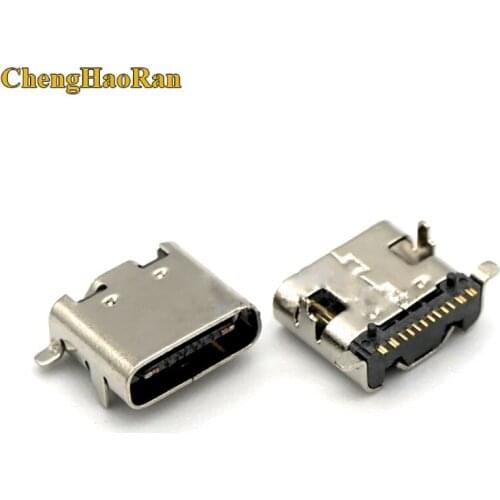 ChengHaoRan 1PCS Micro USB JACK 3.1 Type-C 16pin SMD female connector For Mobile Phone Charging port Charging Socket