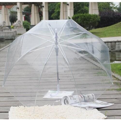 Color Transparent Leaves Cage Sunny Umbrella Rain Umbrella Parasol Women Semi-automatic Umbrellas Clear
