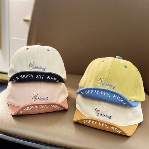 Baby Hat Summer Letter Cotton Baby Boy Baseball Cap Soft Eaves Kids Girls Adjustable Sun Hat