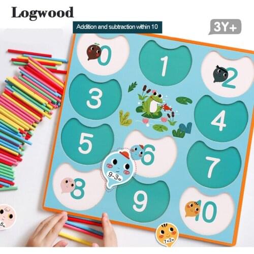 Baby Toy Children math toy Addition and subtraction within 10 Monterssori Educational Wooden toys table game and family games