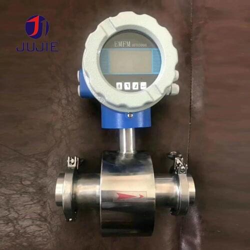 DN20 DN25 DN 32 DN40 Electromagnetic flow meter 304 stainless steel tri clamp connection measure milk water beverages 24VDC