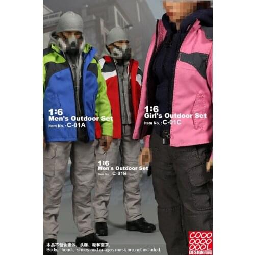 Estartek C-01 1/6 Mans Outdoor Set / 1:6 Girls Outdoor Set for 12inch Phicen Hottoys Action Figure DIY