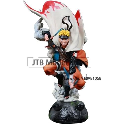 Naruto Figure Shippuden Anime Model Sennin Oversized Model Uzumaki Naruto Figma GK 14 Inch Statue Collectible Gift Doll Toys