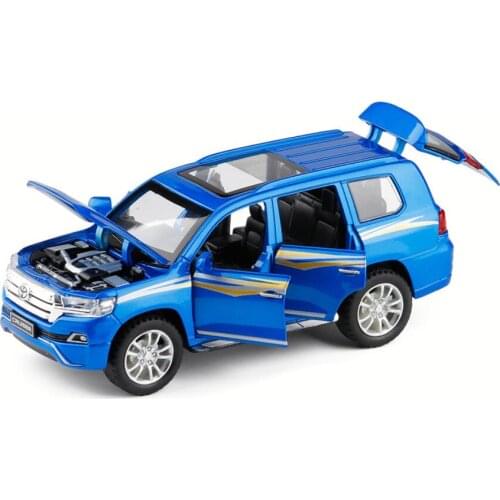 2019 New 1/32 Off Road Vehicle SUV Simulated Vehicle Model 6 Open Doors Sound and Light Function Toy Car Kids V021