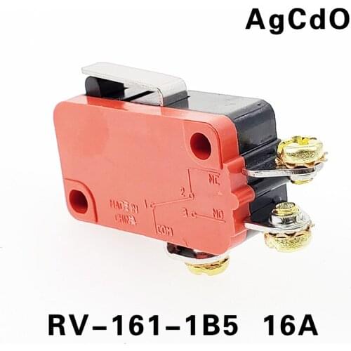 16A 250V 380V Short hinge lever small micro switch RV-161-1B5 micro switch Screw pin Microswitch V-151-1B5 CE certification