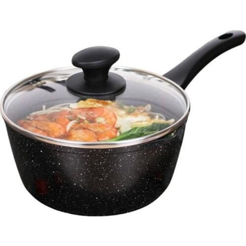 Kitchen Household Medical Stone coat Small Milk Pot Nonstick Hot Milk Pot Mini Soup Pot Induction Cooker stainless steel bottom