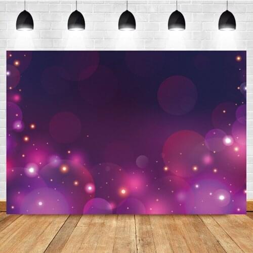 Laeacco Purple Light Bokeh Glitter Birthday Portrait Custom Photo Photography Backdrop Photo Background For Photo Studio