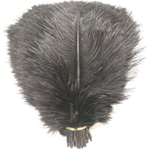 Hot! 100 Pcs/lot long 12-14 inches / 30-35 cm black Color Ostrich Feathers ostrich plumes for party /wedding decorative