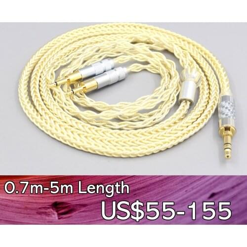 LN007619 8 Core Gold Plated + Palladium Silver OCC Alloy Cable For Sennheiser HD700 Headphone Earphone 6.5mm XLR 4.4mm