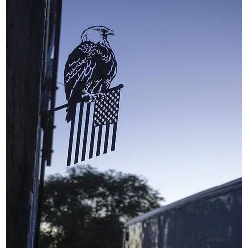 Metal Eagle Decor Cupola Garden Backyard Tree Silhouette Art Cut