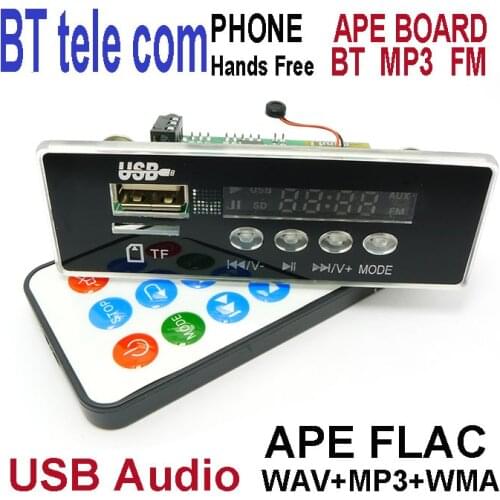 APE 4.2 Bluetooth Hands Free MP3 Module FLAC WAV WMA Audio Decoder Board Folder Switch BT APP Support TF USB FM EQ 12V