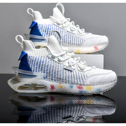 Men Sneakers Breathable Running Shoes Outdoor Sport Fashion Comfortable Casual Gym Mens Shoes Light Design Springblade Sneakers