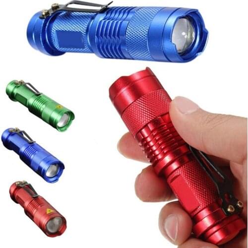 Powerful led Flashlight Aluminum Alloy Portable Mini Q5 LED Zoomable 2000 Lumen Zoom Flashlight Torch Lamp AA