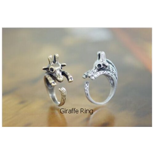 Drop shipping-3D Retro Giraffe Adjustable Ring