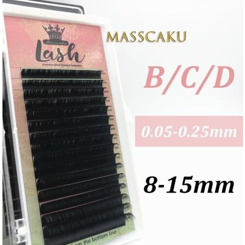 MAS 16rows/case C D curl 3D korea russia volume soft synthetic individual mink false eyelashes lashes extension free shipping
