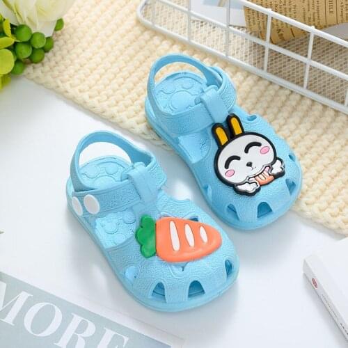 Girls Sandals 2021 New Summer Princess Style Soft Jelly Shoes Baby Boys Anti-skid Beach Sandals Childrens Flat-soled Sandals