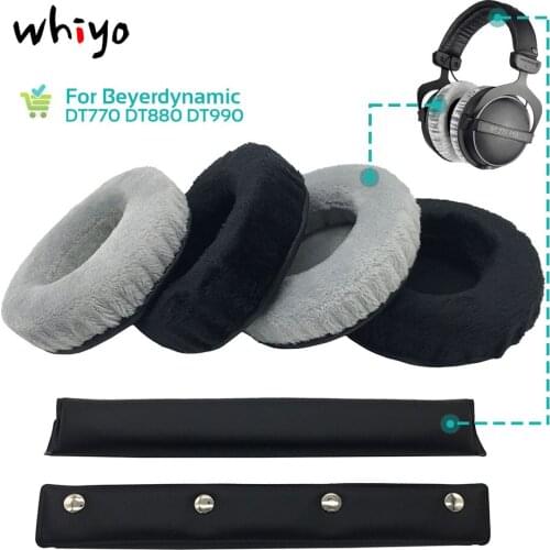 Whiyo Replacement Ear Pads Headband for Beyerdynamic DT770 DT880 DT990 Headphones earpads Cushion Bumper Cover Cups