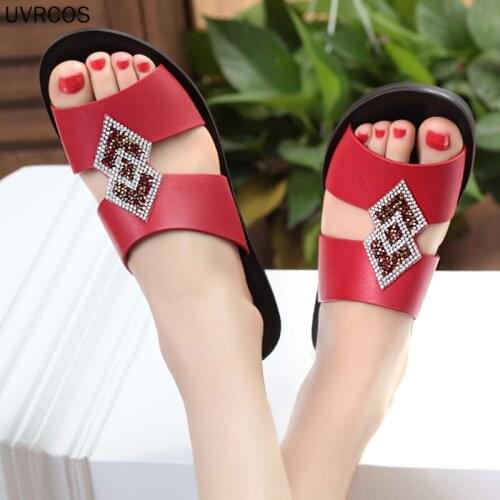 2021 Summer Ladies Sandals Fashion PU Leather Ladies Slippers Ladies Casual Beach Shoes Slope High Heels Non-slip Womens Shoes