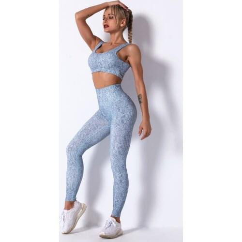 Workout Sets for Women High Waisted Seamless Leggings with Padded Stretchy Sports Bra Sets 2 Piece Yoga Outfit Gym Clothes