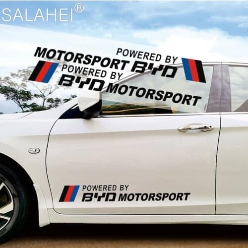 2pcs Car Door Side Stickers Creative Car Body Decals For BYD Surui Tang Song Qing Yuan L3 F0 F3 F6 S8 E5 E6 G3 M6 Accessories