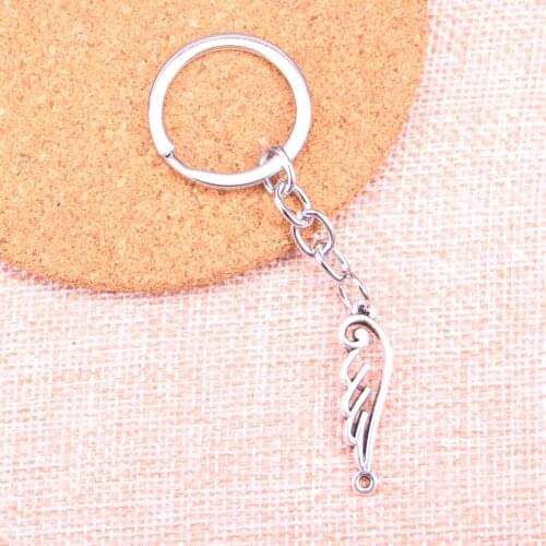 20pcs angel wings Keychain 32*10mm Pendants Car Key Chain Ring Holder Keyring Souvenir Jewelry Gift