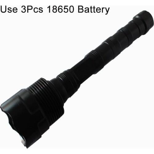 3 * CREE XM-L T6 3T6 Flashlight 5 Mode 6000 Lumen XML T6 LED Flashlight, Use 2 or 3 18650 batteries, 20pcs/lot free shipping