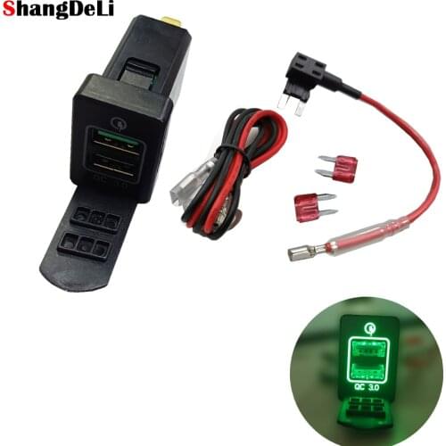 Car QC3.0 Fast Charging Socket Dual USB Ports Charger For Mitsubishi Pajero Sport 2016 pajero 4 2018 2019 Montero 2018 2019