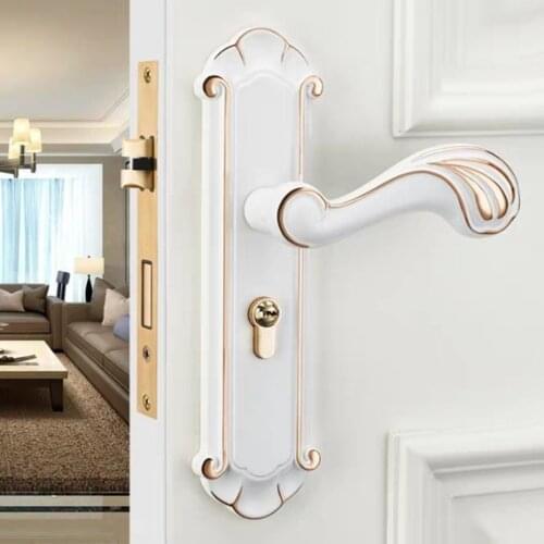 [Free shipping] modern style/silent room door lock handle fashion indoor door lock anti-theft door lock furniture hardware