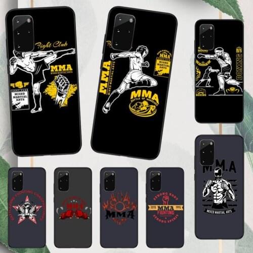 Design The Mma Logo Phone Case For Samsung A50 A51 A71 A20E A20S S10 S20 S21 S30 Plus ultra 5G M11