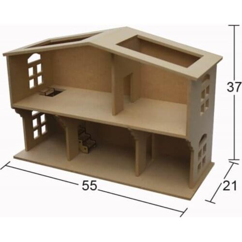 MNH05 Cellar Wooden Play House, Unpainted Mdf Wood Home