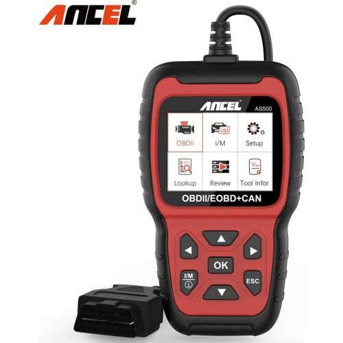 ANCEL AS500 OBD2 Diagnostic Auto Scanner Engine Code Reader IM Readiness EVAP System Free Update OBD 2 Car Diagnosis Scanner