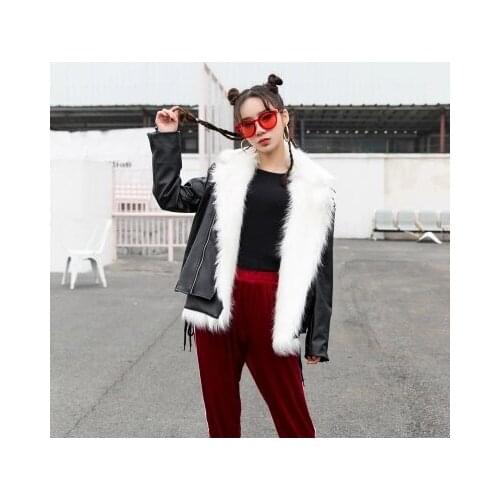 Top brand Wearing Two Side Cool Fur Vest 18M26 high quality