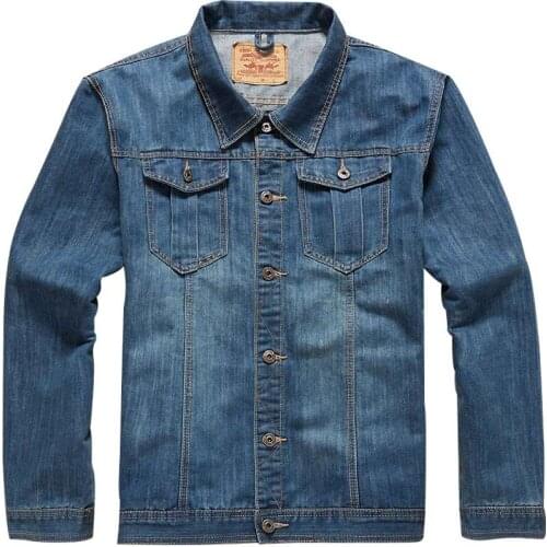 Stand Collar Casual Fashion Mens Denim Jacket Jeans Jacket Men Autumn Spring Classic Plus Size 7XL 6XL 5XL 4XL 8XL Oversize Coat