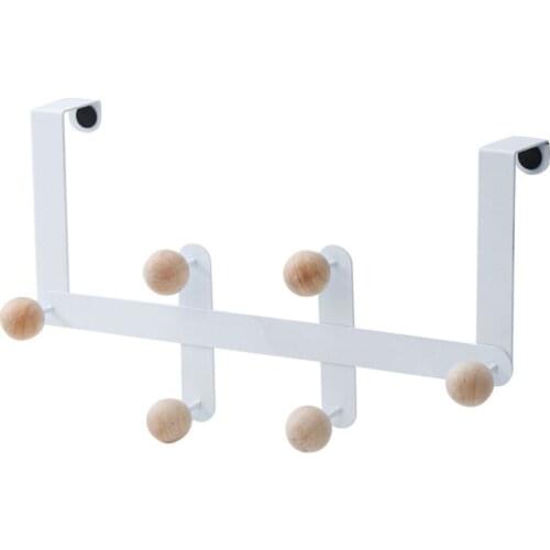 M17D 6 Hooks Door Hanger Iron Clothes Organizer Rack Coat Towel Hanging Storage Holder Home Decor