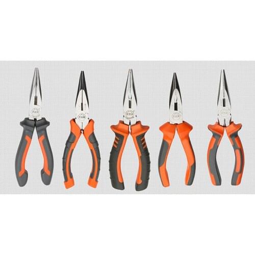 Hardware tools nickel-chromium alloy steel polished jewelry pliers hand tools round nose pliers 8 inch pointed pliers