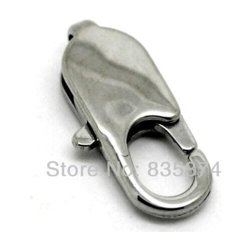 Fashion Accessories Imitation Rhodium Plated 12mm copper rectangle lobster clasps for necklace/bracelet making