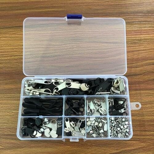 183pcs Zipper Repair Kit Metal Zip Slider Replacement Set Zipper Pull Kit