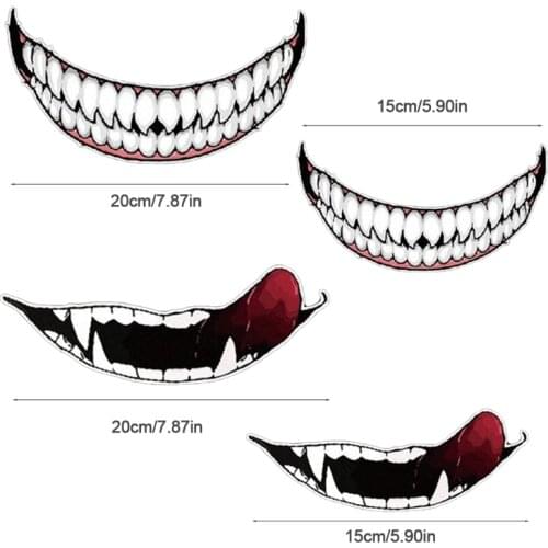 N0HF Helmet Decals Novel Decoration for Motorcycle Helmet Self Adhesive Smile Tattoo Decals Water Bottles Sticker