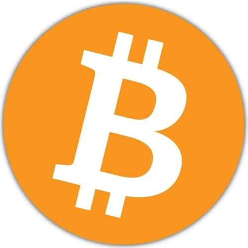 LLY-0847 Personality Car Decal Bitcoin Cryptocurrency Icon Stickers PVC Auto Motorcycle Laptop Waterproof Decals Decorative
